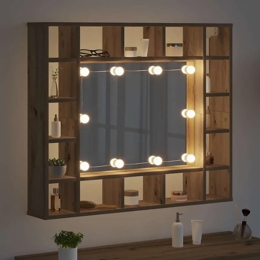 Armoire Miroir Chêne artisanal 91 x 15 x 76,5 cm - 4