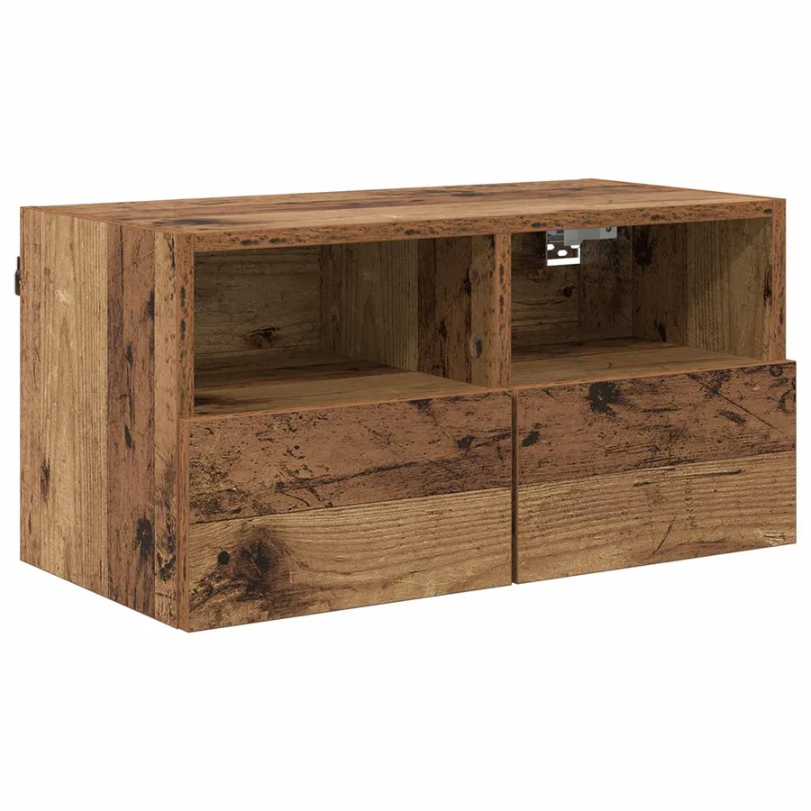 Meubles TV muraux 4 pcs Bois Ancien Bois d'ingénierie - 6