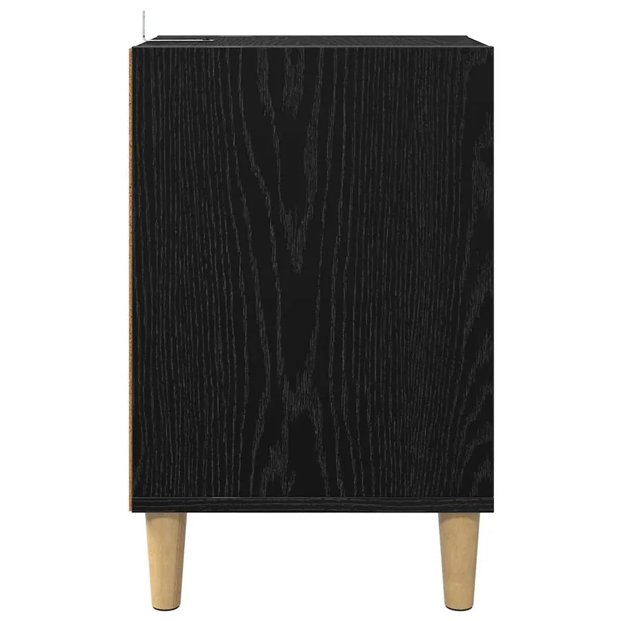 Meuble TV Chêne noir 100 x 35 x 55 cm Bois d'ingénierie - 7
