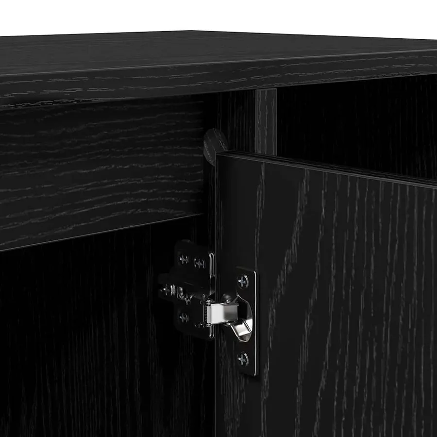 Meuble TV Chêne noir 100 x 35 x 55 cm Bois d'ingénierie - 9
