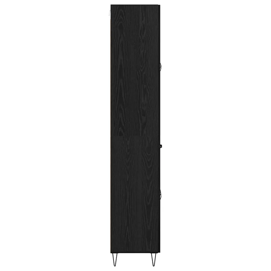 Haut Armoire Chêne noir 69,5 x 34 x 90 cm Bois d'ingénierie - 9