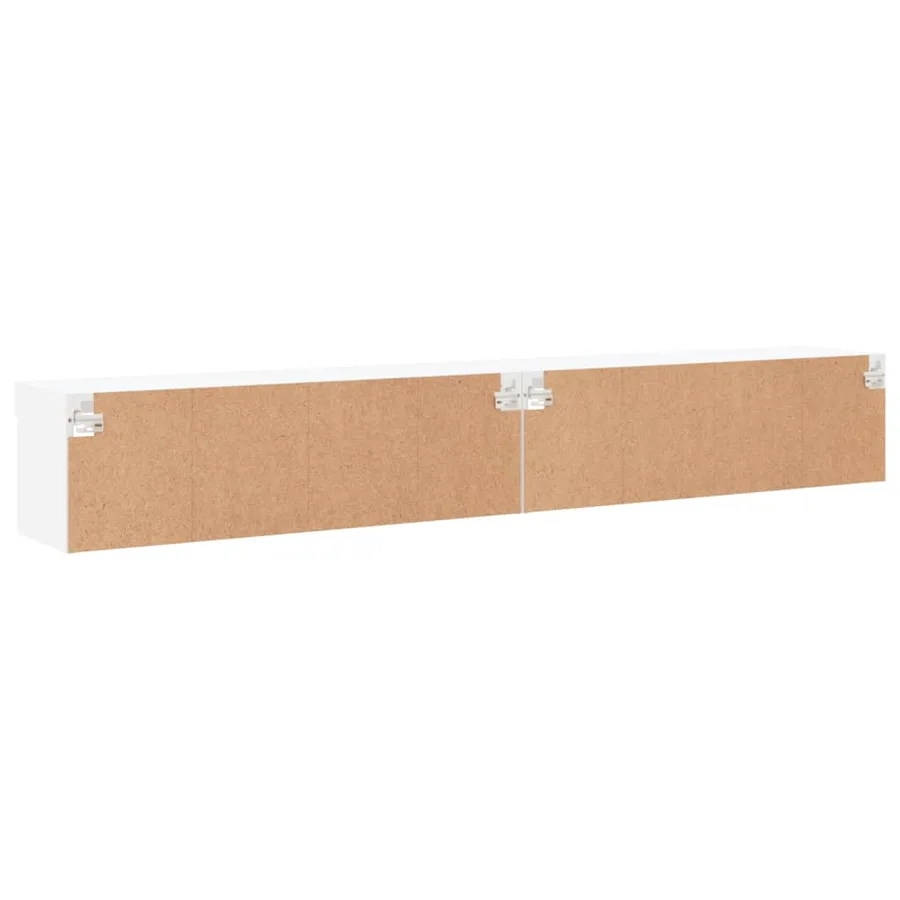 Meubles TV avec lumières LED 2 pcs blanc 100x30x30 cm - 10