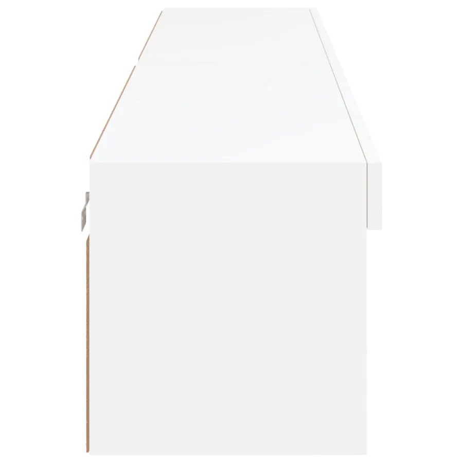 Meubles TV avec lumières LED 2 pcs blanc 100x30x30 cm - 9