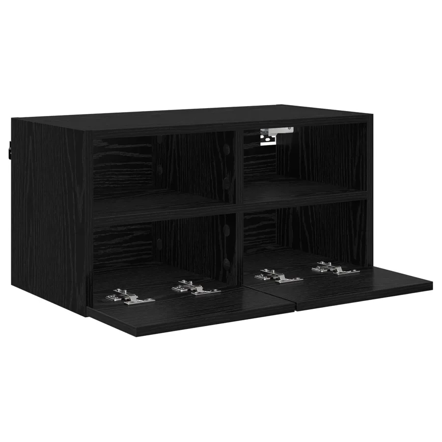 Meubles TV muraux 2 pcs Chêne noir 60 x 30 x 30 cm - 6