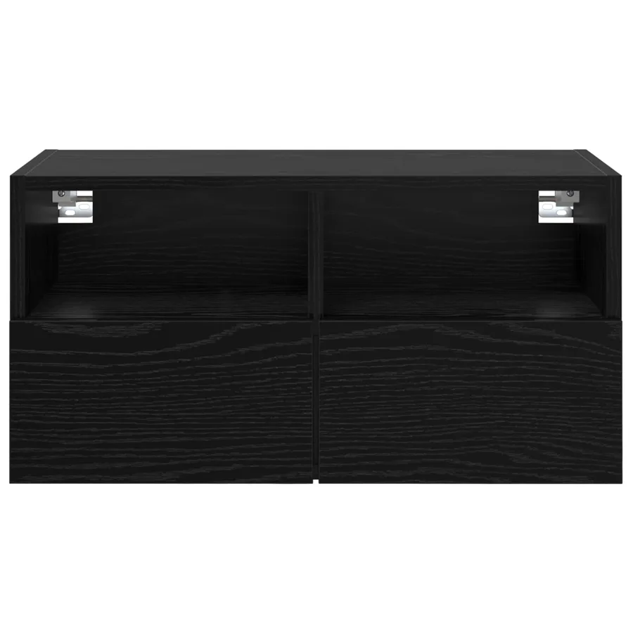Meubles TV muraux 2 pcs Chêne noir 60 x 30 x 30 cm - 7