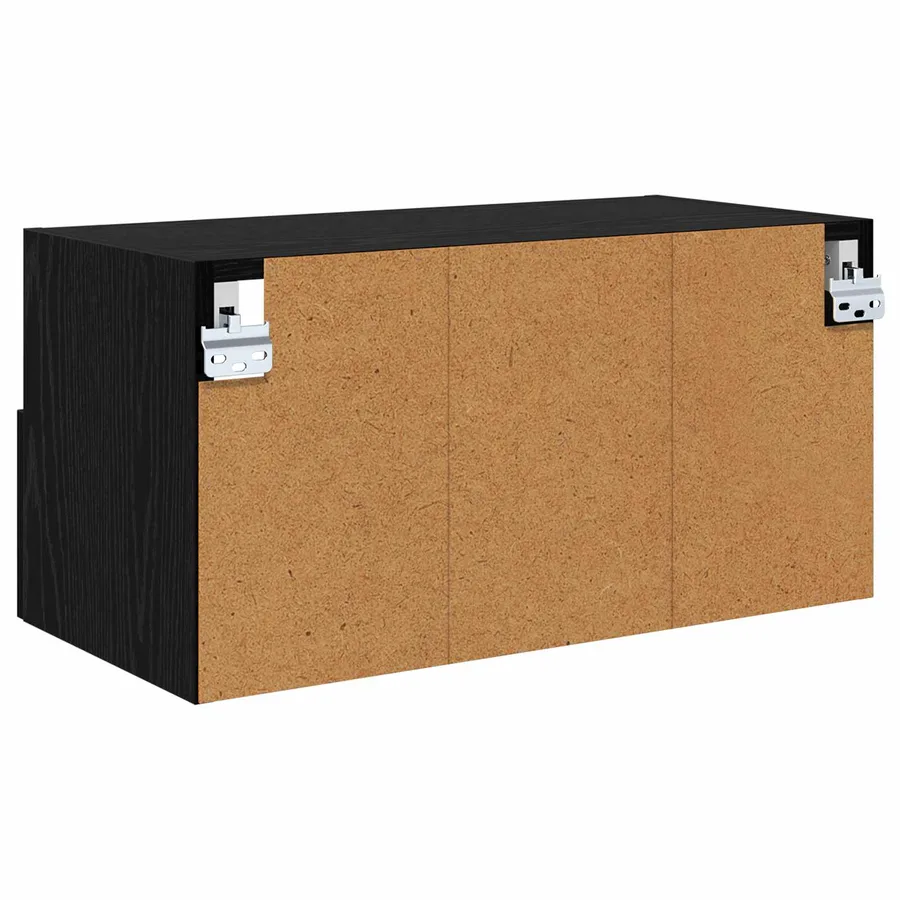 Meubles TV muraux 2 pcs Chêne noir 60 x 30 x 30 cm - 9