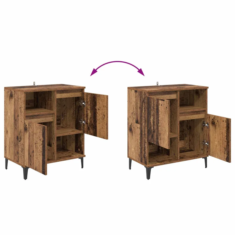 Buffet Bois ancien 60 x 35 x 70 cm Bois d'ingénierie - 11