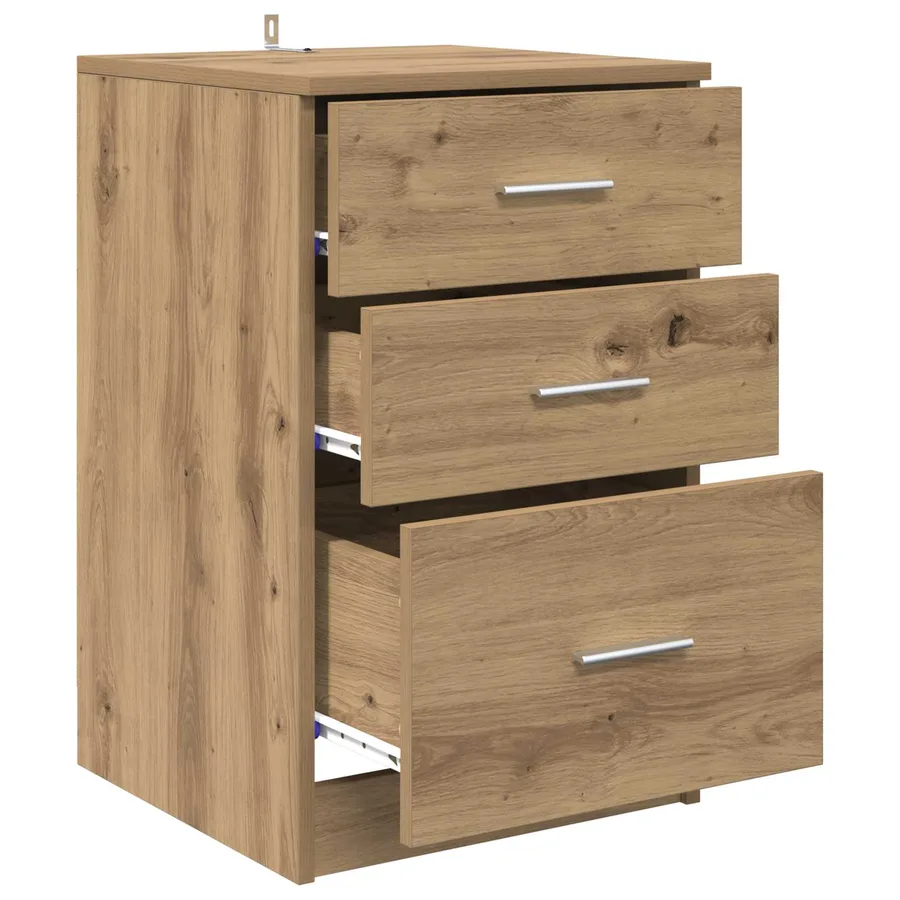 Cabinet de chevet Chêne artisanal 40 x 40 x 63 cm - 5