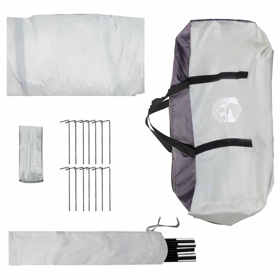Dôme de tente de piscine Gris 538 x 440 x 204 cm - 11