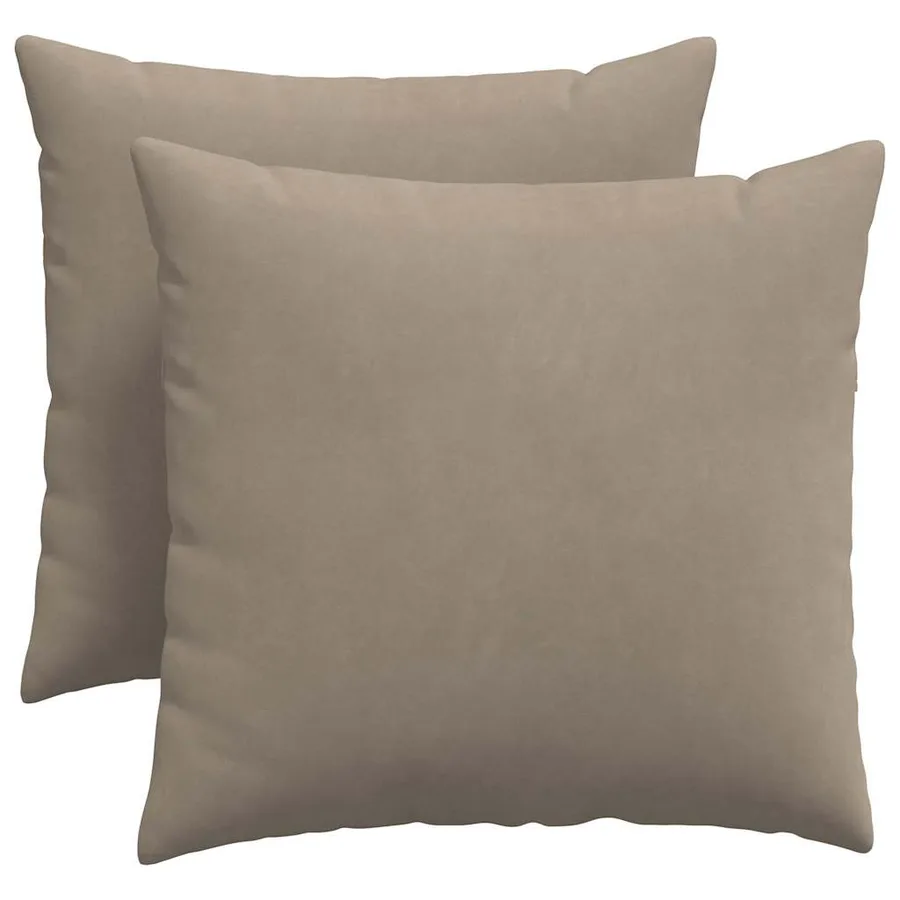 Coussins de canapé 2 pcs Taupe 50 x 50 cm tissu - 2
