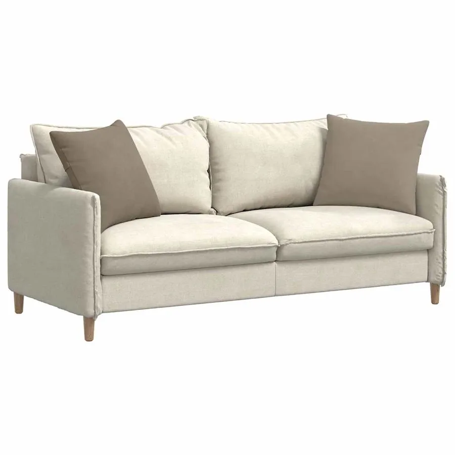 Coussins de canapé 2 pcs Taupe 50 x 50 cm tissu - 3