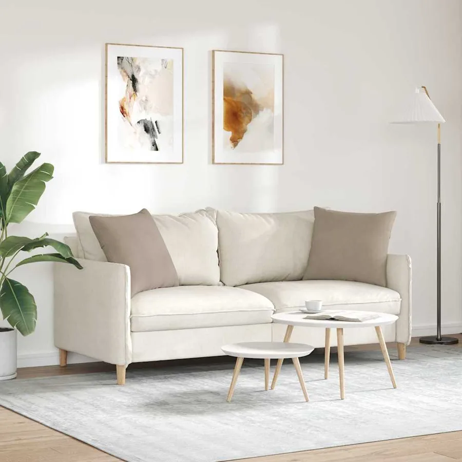 Coussins de canapé 2 pcs Taupe 50 x 50 cm tissu - 4