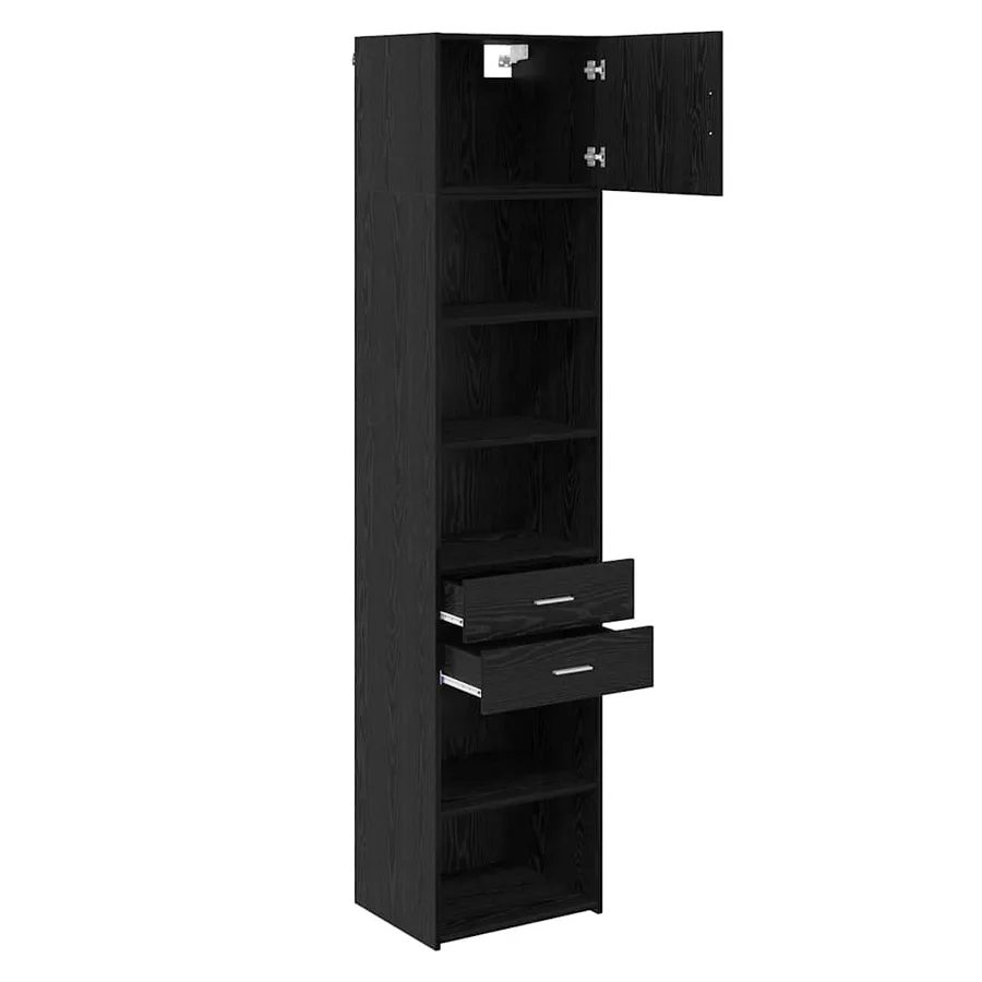 Haut Armoire Chêne noir 50 x 42,5 x 225 cm Bois d'ingénierie - 5