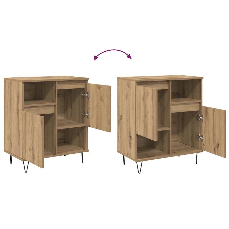 Buffet 2 pcs Chêne artisanal 60 x 35 x 70 cm - 12