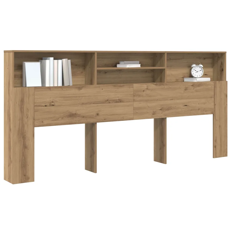 Cabinet de Tête de Lit Chêne artisanal Bois d'ingénierie - 3