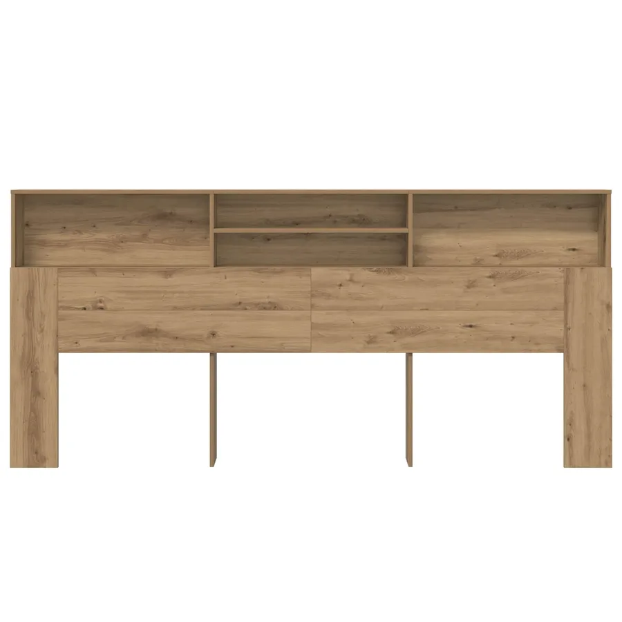 Cabinet de Tête de Lit Chêne artisanal Bois d'ingénierie - 5