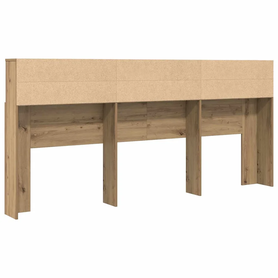 Cabinet de Tête de Lit Chêne artisanal Bois d'ingénierie - 7