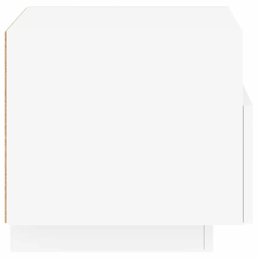 Table de chevet avec lumières LED blanc 40x39x37 cm - 8