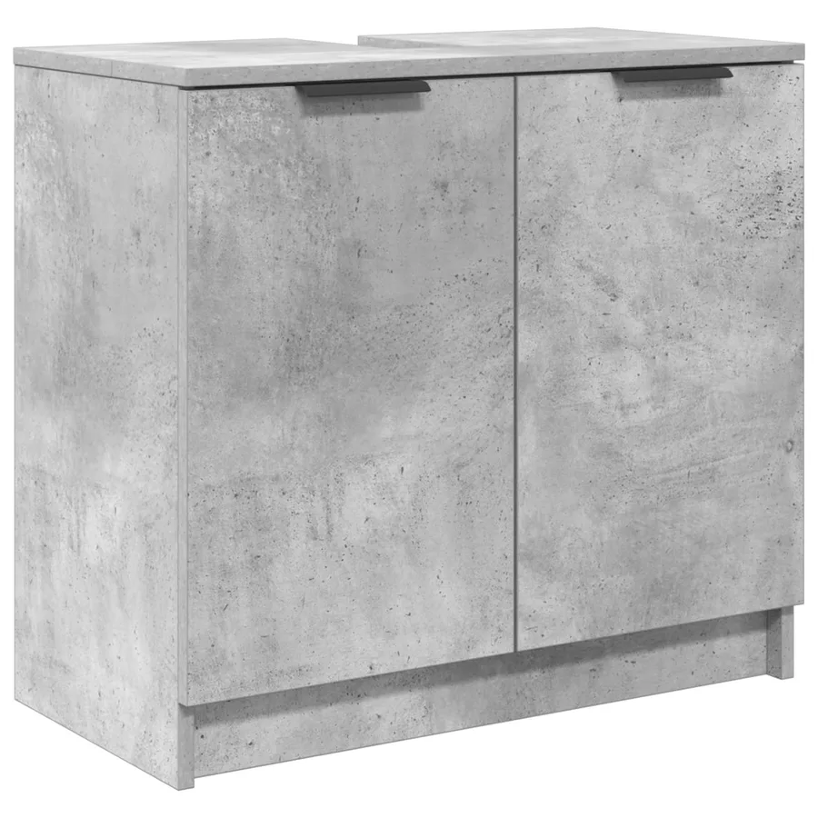 Cabinet de salle de bain Gris béton 64,5 x 33,5 x 59 cm - 2