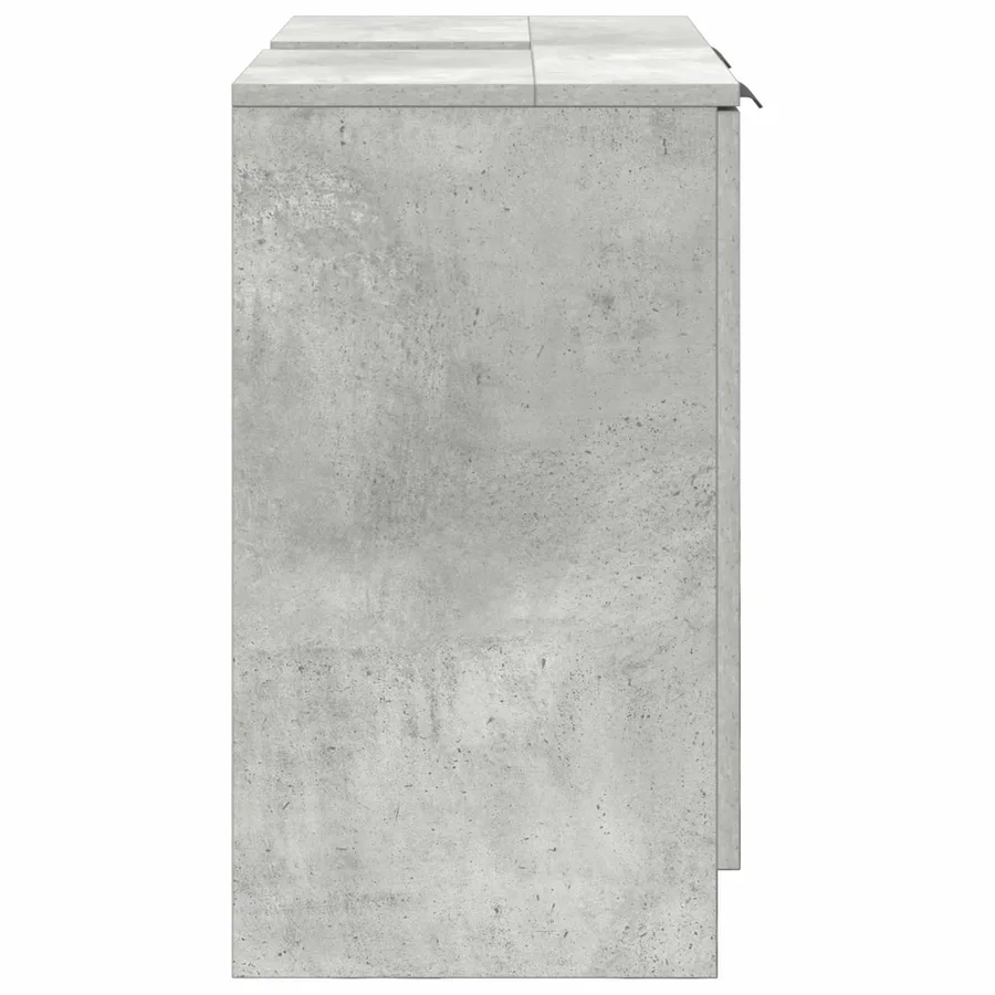 Cabinet de salle de bain Gris béton 64,5 x 33,5 x 59 cm - 7