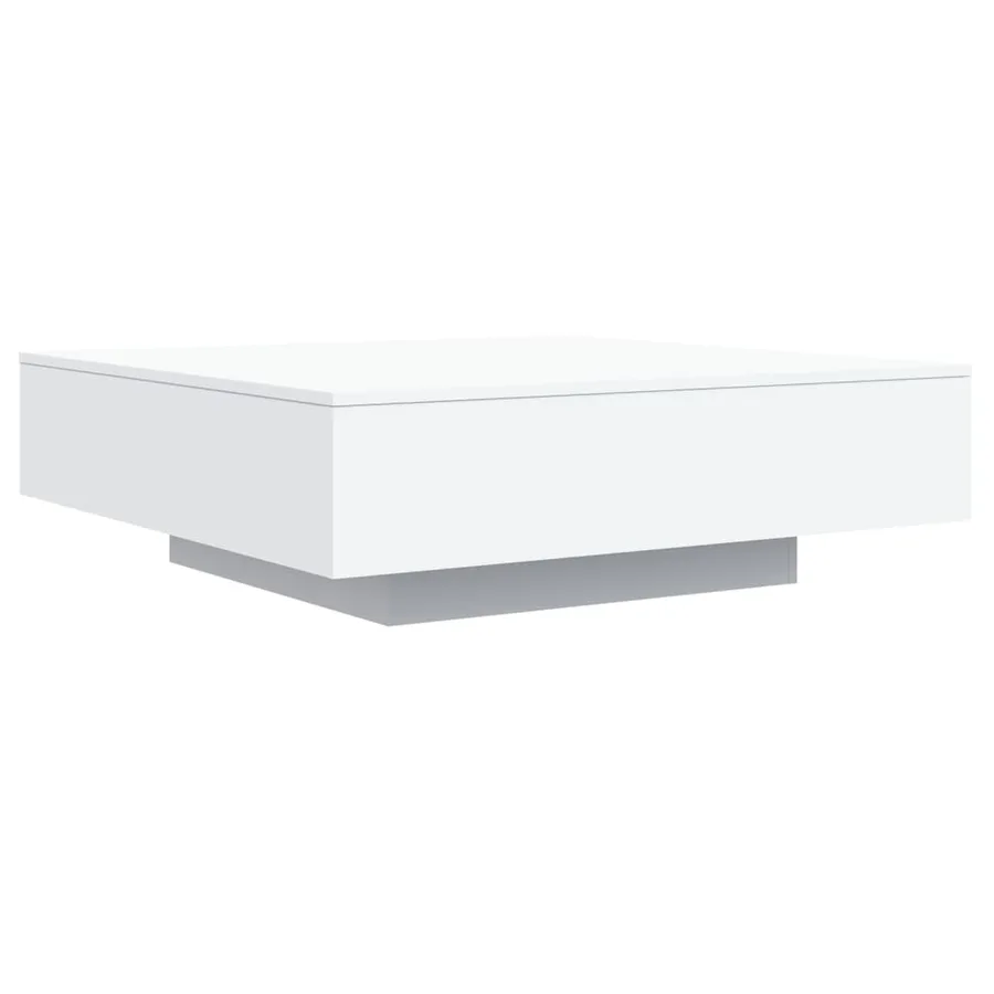 Table basse avec lumières LED blanc 100x100x31 cm - 3