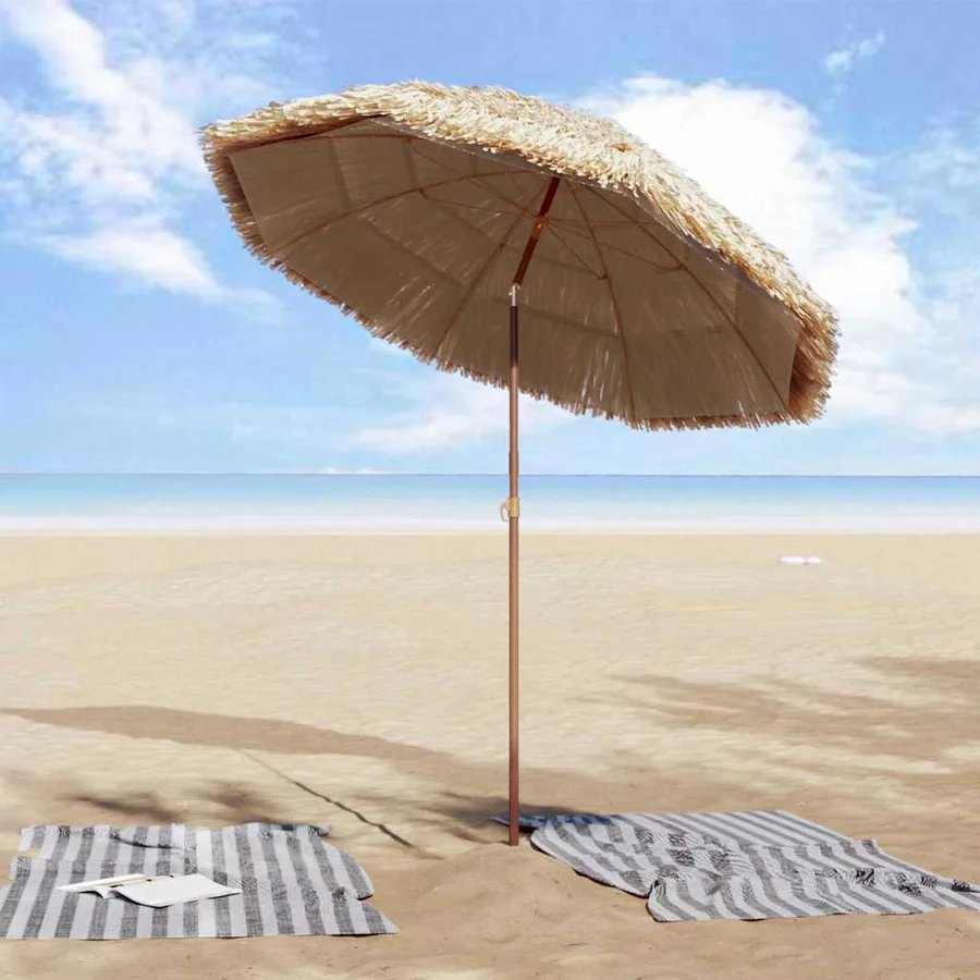Parasol de jardin Naturel 160 x 160 x 196 cm - 3