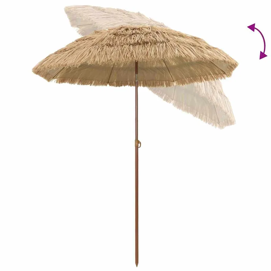 Parasol de jardin Naturel 160 x 160 x 196 cm - 6
