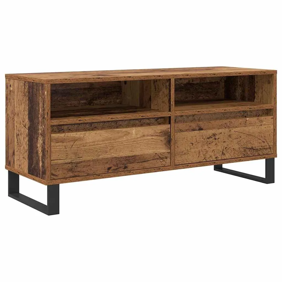 Meuble TV avec tiroir Bois Ancien 100 x 34,5 x 44,5 cm - 2