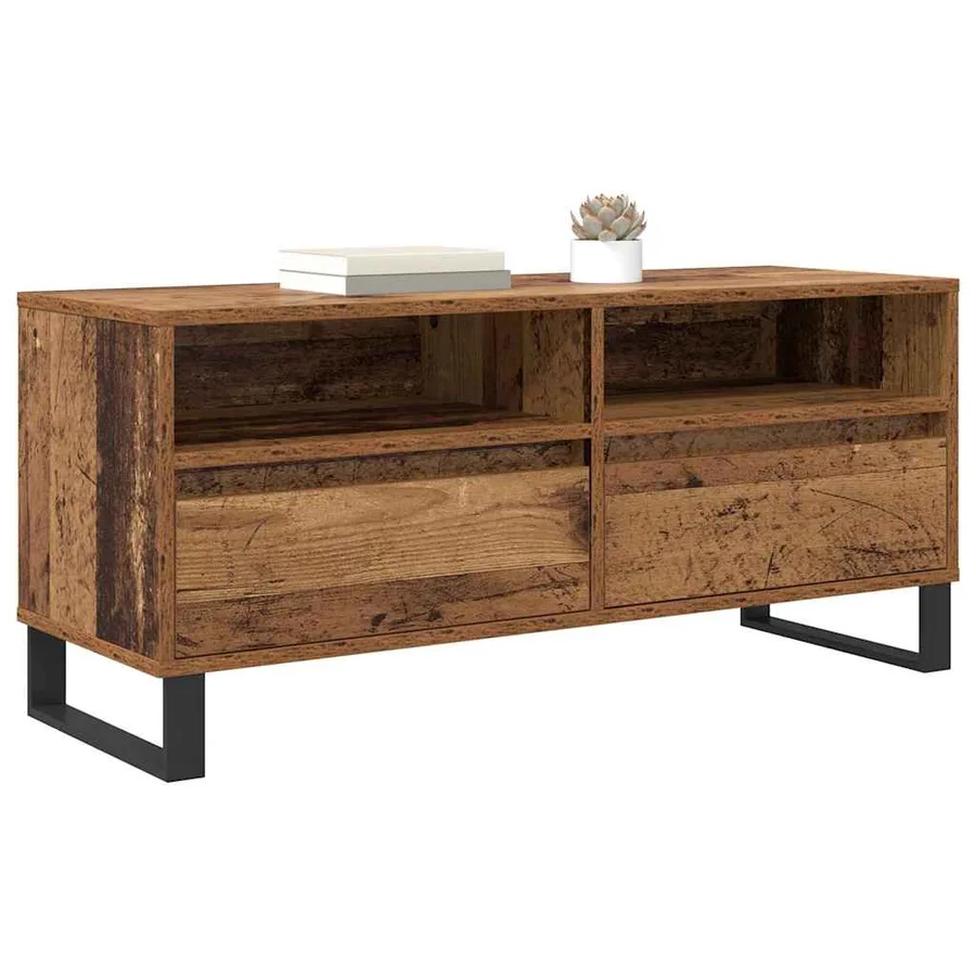 Meuble TV avec tiroir Bois Ancien 100 x 34,5 x 44,5 cm - 3
