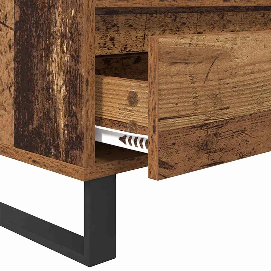 Meuble TV avec tiroir Bois Ancien 100 x 34,5 x 44,5 cm - 9