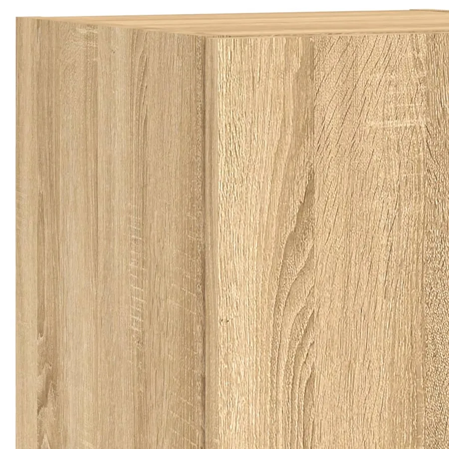 Unités murales TV avec LED 4 pcs chêne sonoma bois d'ingénierie - 11