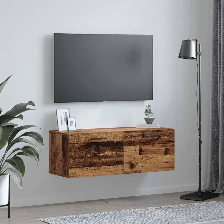 Meuble mural Bois ancien 100 x 36.5 x 35 cm Bois d'ingénierie - 4