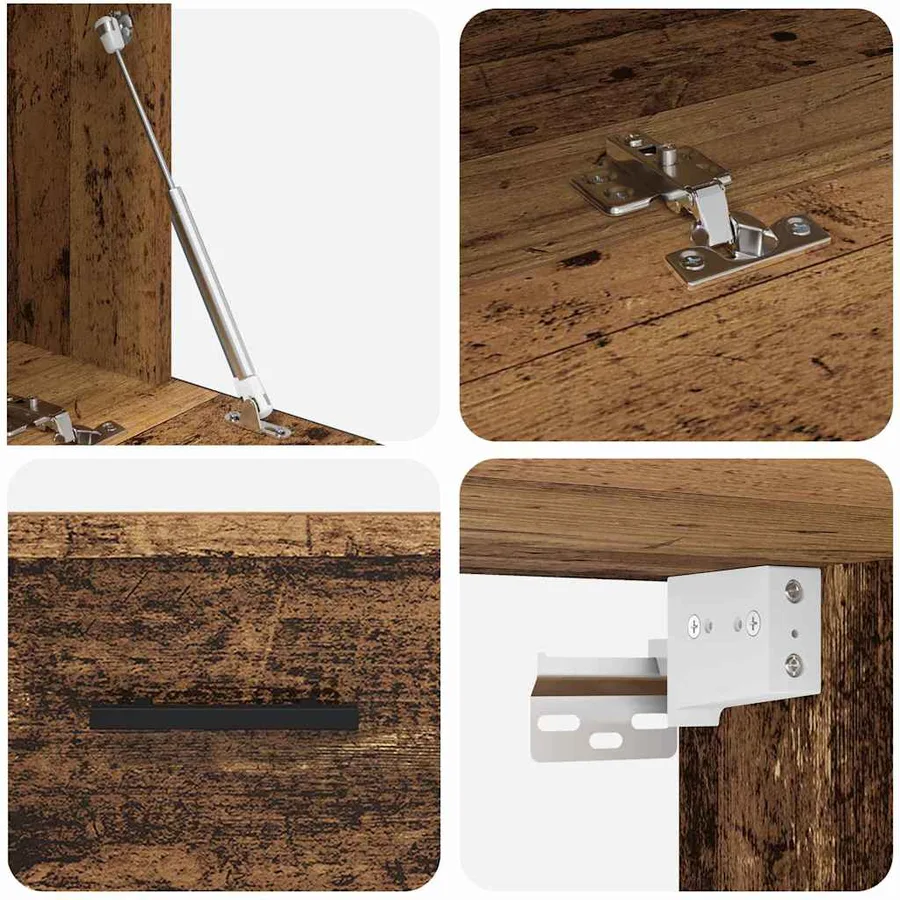 Meuble mural Bois ancien 100 x 36.5 x 35 cm Bois d'ingénierie - 9
