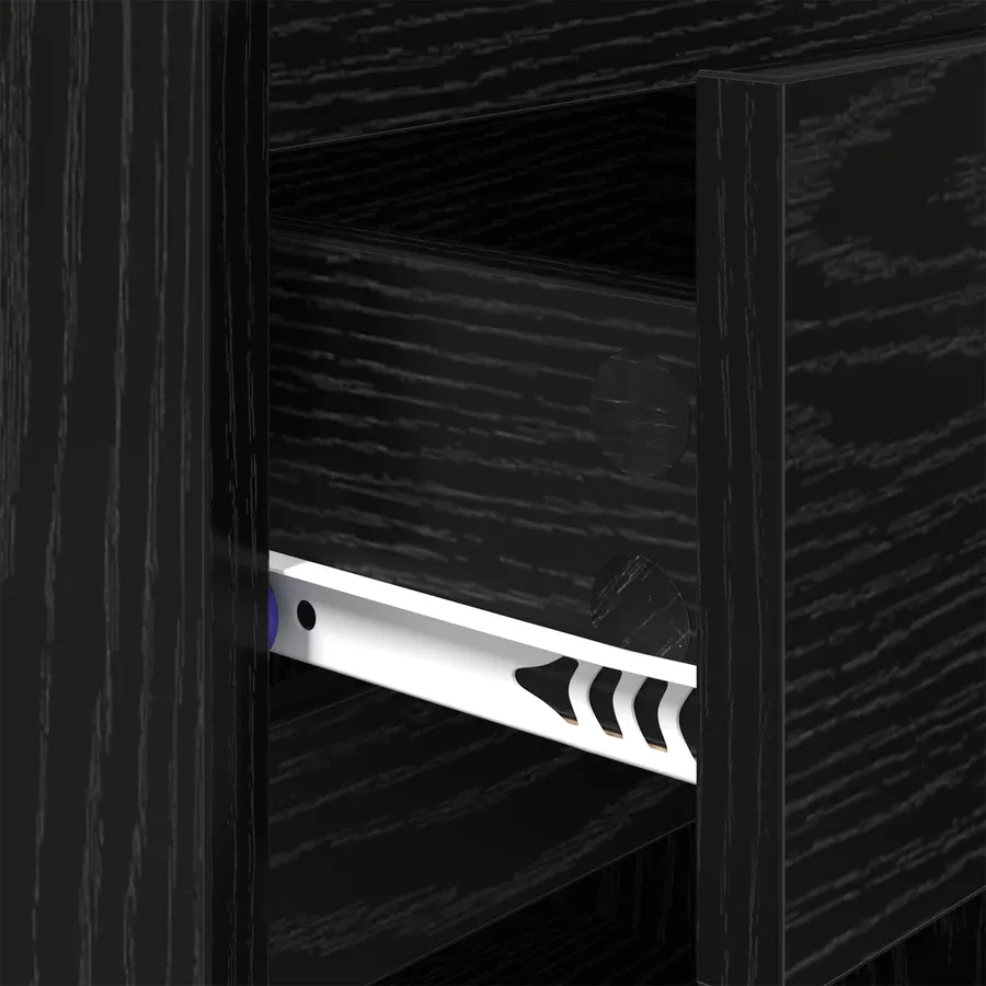Cabinet de chevet avec tiroir 2 pcs Chêne noir 40 x 35 x 50 cm - 11
