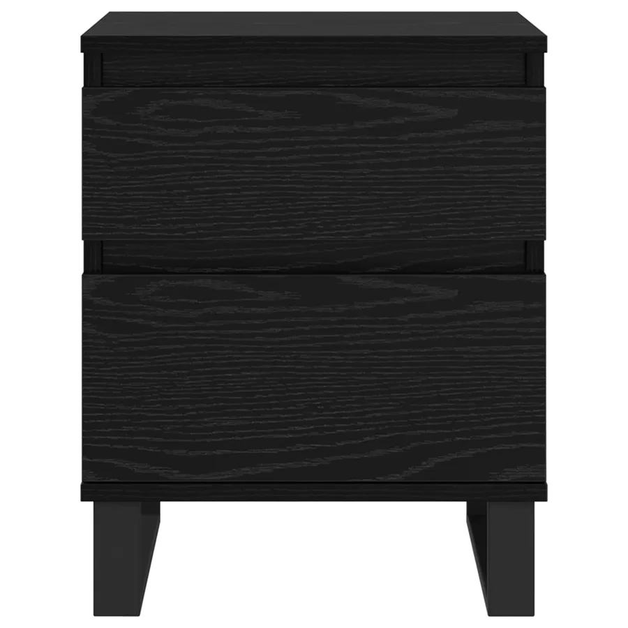Cabinet de chevet avec tiroir 2 pcs Chêne noir 40 x 35 x 50 cm - 7