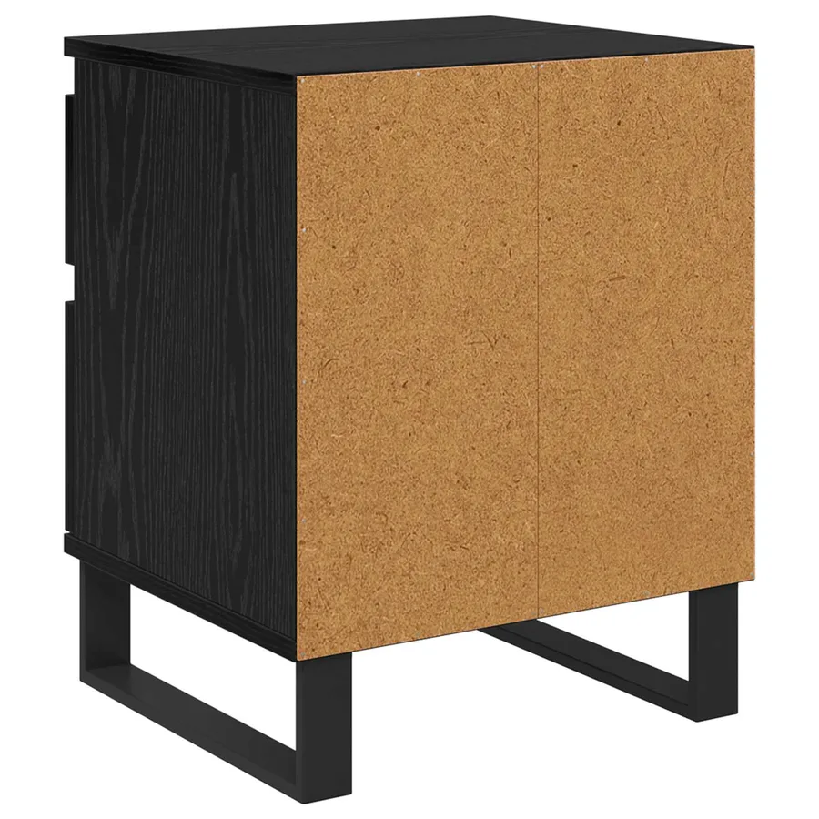 Cabinet de chevet avec tiroir 2 pcs Chêne noir 40 x 35 x 50 cm - 9
