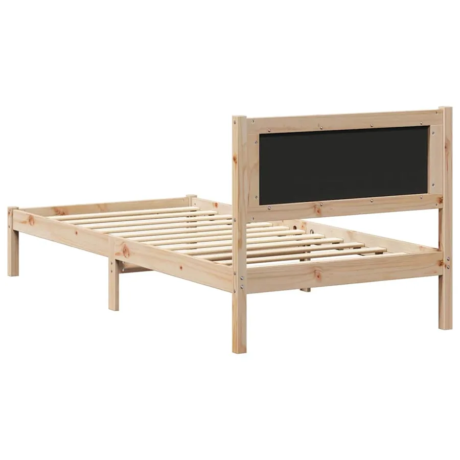 Cadre de lit avec tête de lit rembourrée Noir 90 x 200 cm - 7