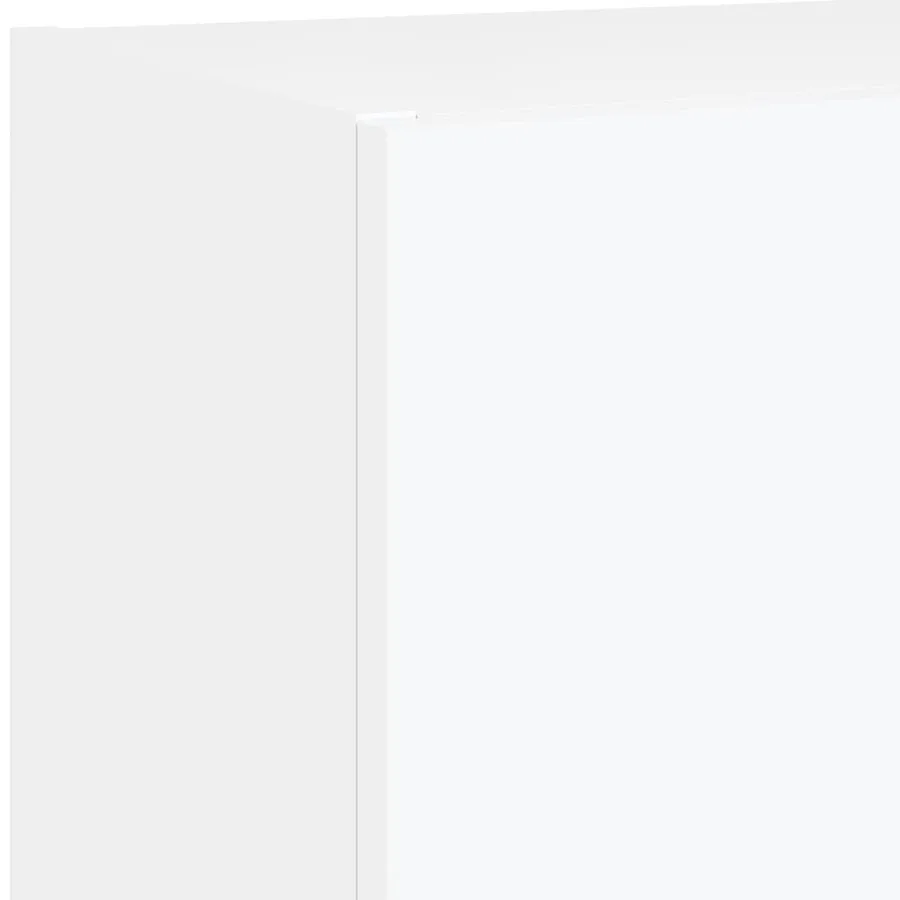 Unités murales TV avec LED 4 pcs blanc bois d'ingénierie - 12