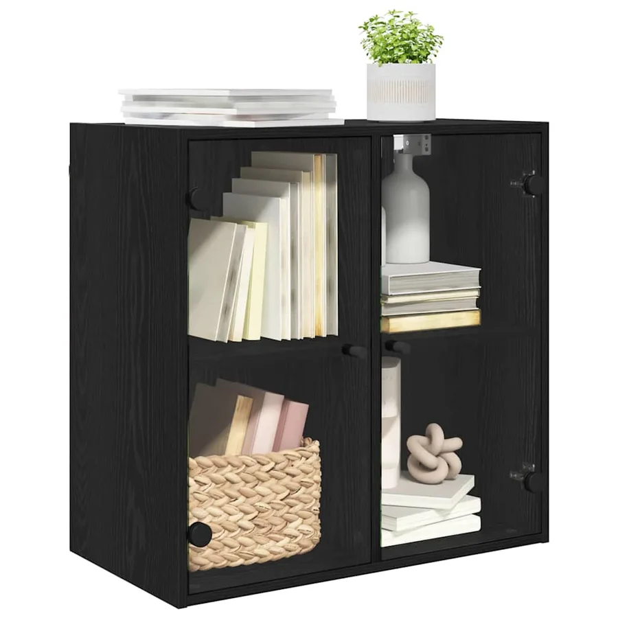 Meuble mural Chêne noir 68 x 37 x 68,5 cm Bois d'ingénierie - 3