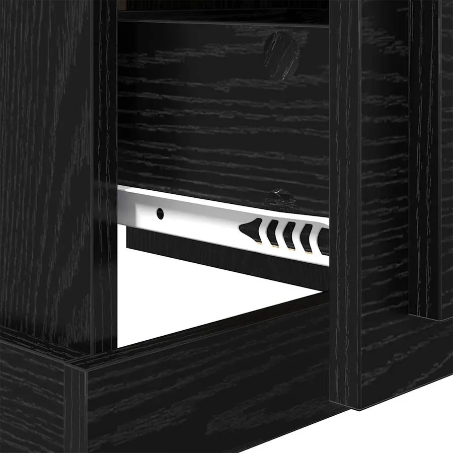 Cabinet de chevet 2 pcs Chêne noir 39 x 39 x 47.5 cm - 10