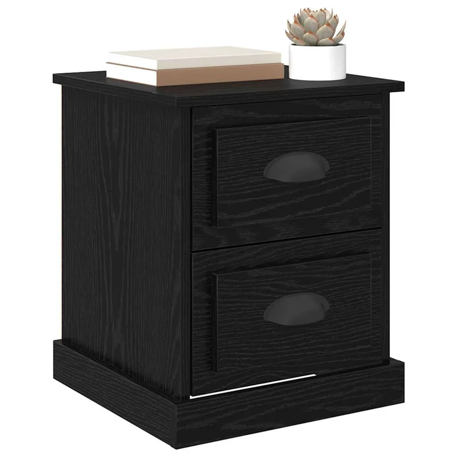 Cabinet de chevet 2 pcs Chêne noir 39 x 39 x 47.5 cm - 3