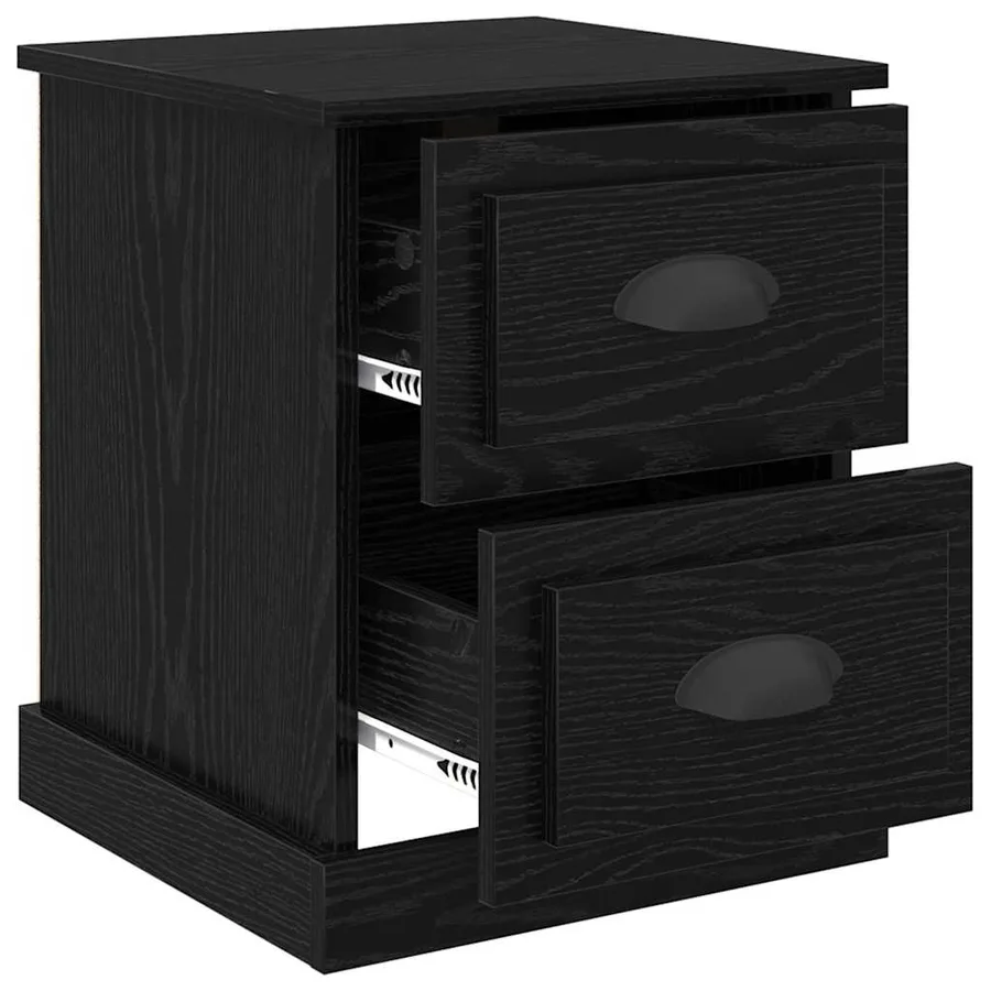 Cabinet de chevet 2 pcs Chêne noir 39 x 39 x 47.5 cm - 5