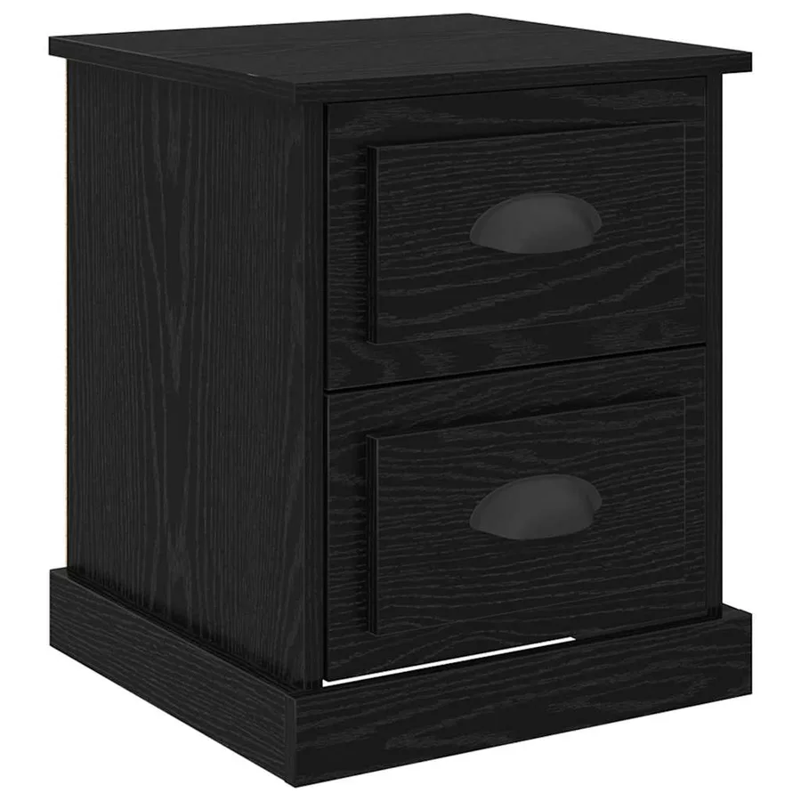 Cabinet de chevet 2 pcs Chêne noir 39 x 39 x 47.5 cm - 6