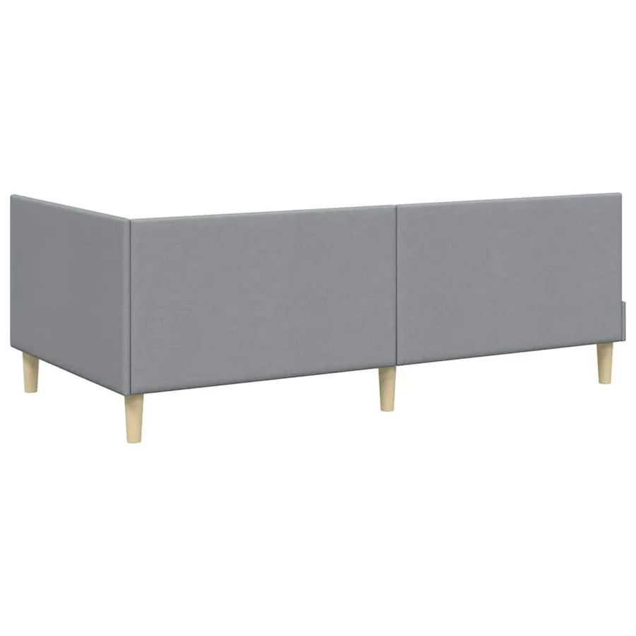Cadre de lit d'angle avec tête de lit Gris clair 90 cm x 200 cm - 7