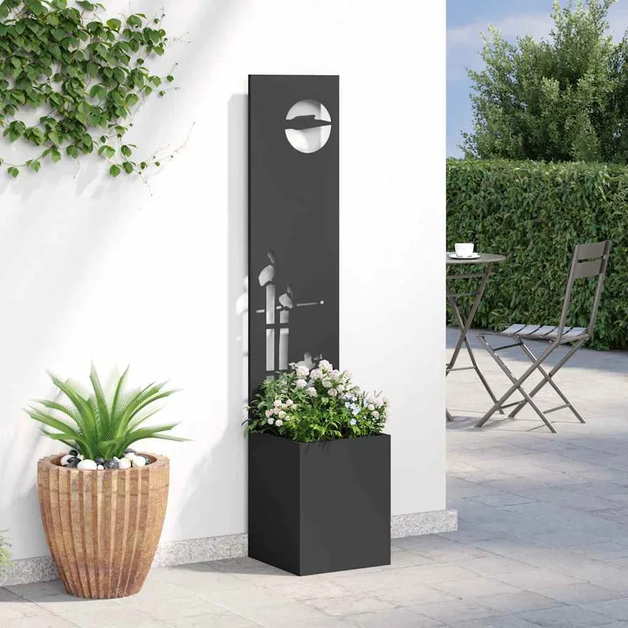 Écran de confidentialité de jardin Fretwork Noir 32 x 150 cm - 4