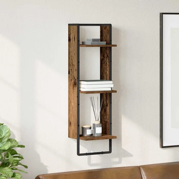 Étagère Murale Bois Ancien 30 x 25 x 100 cm Bois d'ingénierie