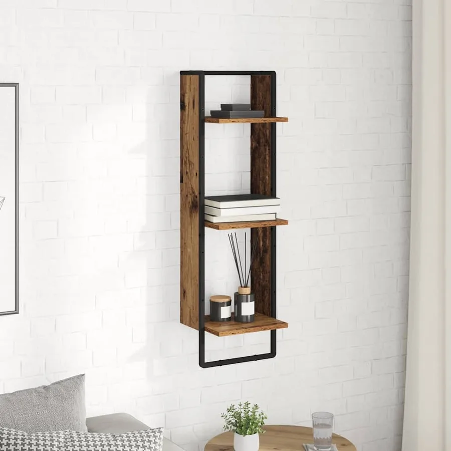 Étagère Murale Bois Ancien 30 x 25 x 100 cm Bois d'ingénierie - 4