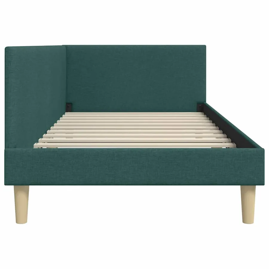 Cadre de lit d'angle avec tête de lit Vert foncé 80 cm x 200 cm - 6