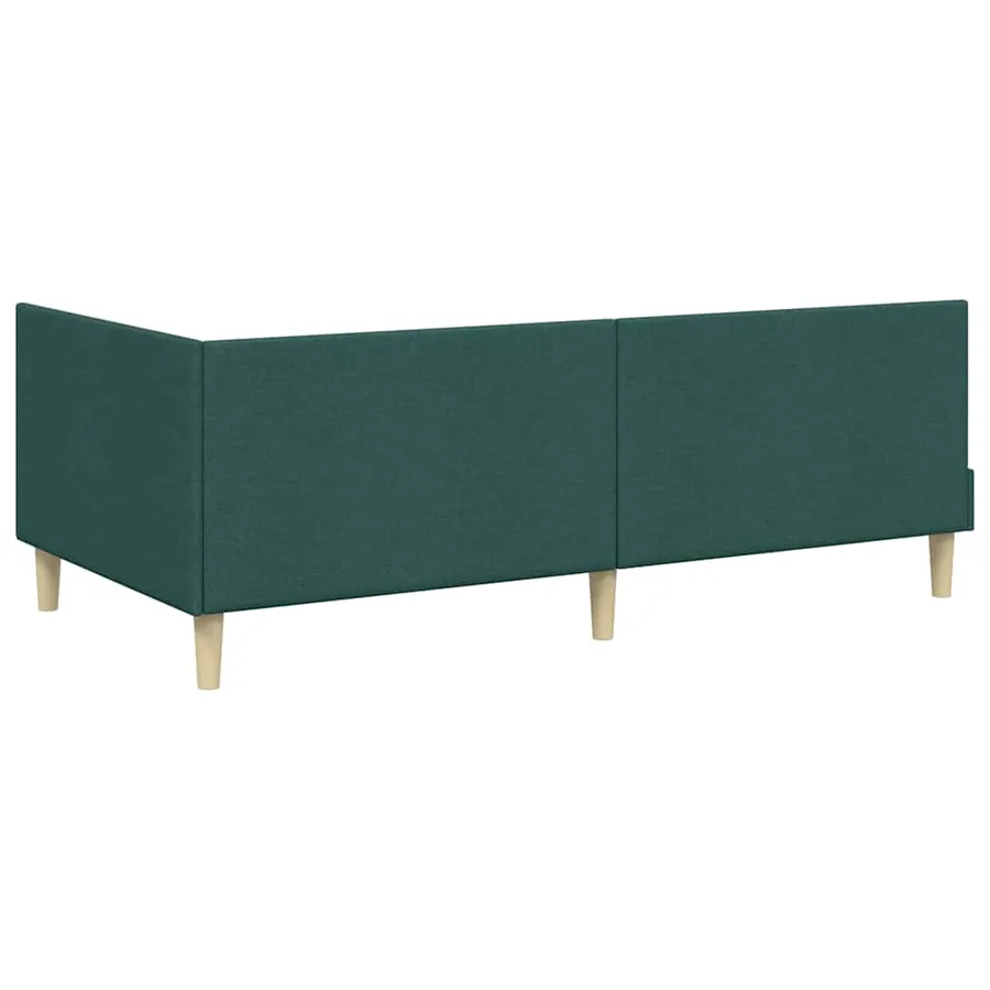Cadre de lit d'angle avec tête de lit Vert foncé 80 cm x 200 cm - 7