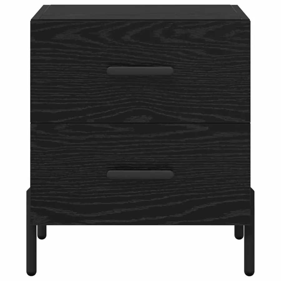 Cabinet de chevet 2 pcs Chêne noir 40 x 35 x 47,5 cm - 7